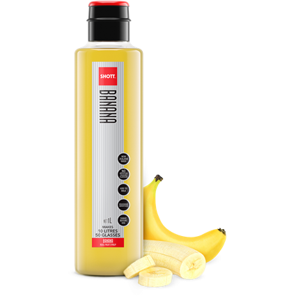 SHOTT - Banana - Pulp Fruit Syrup 1Ltr